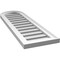 Ekena Millwork Round Top Surface Mount PVC Gable Vent: Functional, w/ 2"W x 1-1/2"P Brickmould Frame, 12"W x 38"H GVPRT12X3802SF - alternate 3